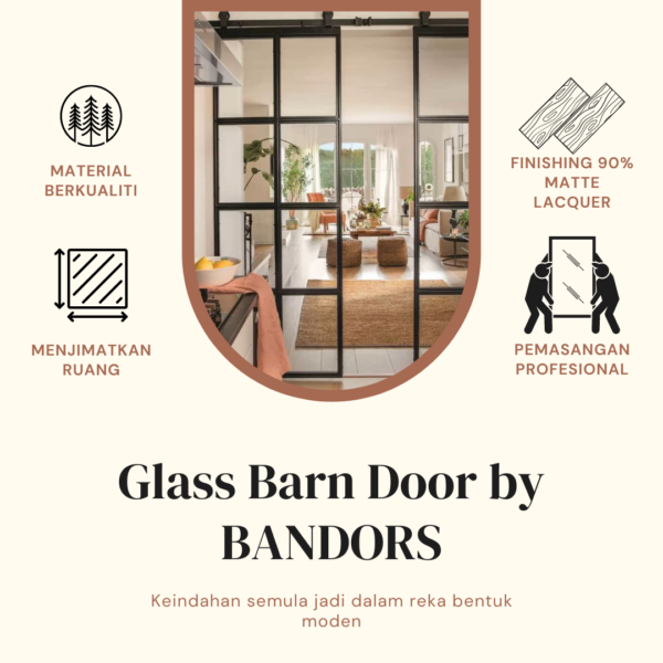 Glass Barn Door - Bandors