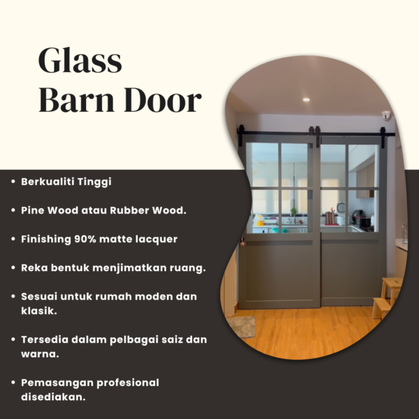 Glass Barn Door - Bandors - Image 2