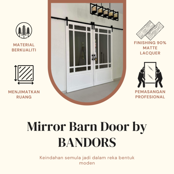 Mirror Barn Door - Bandors