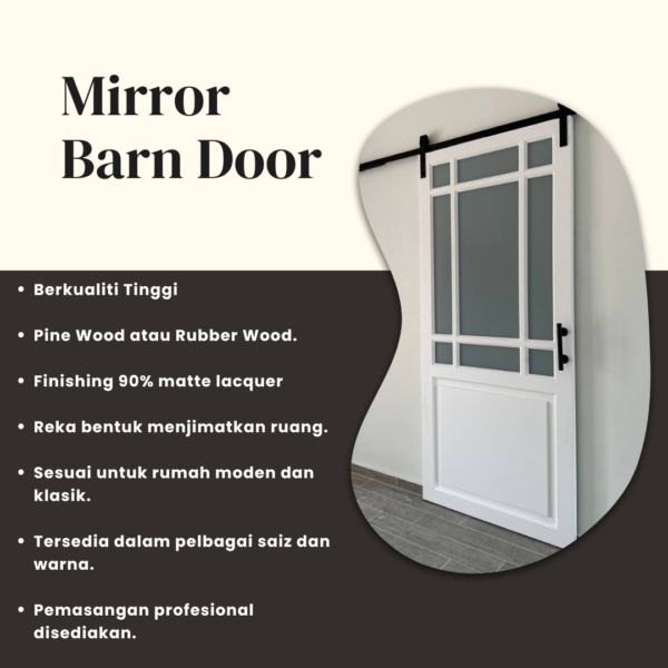 Mirror Barn Door - Bandors - Image 2