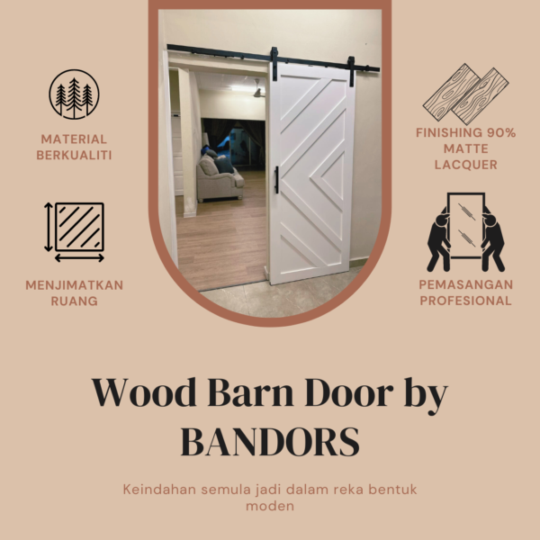 Wood Barn Door - Bandors