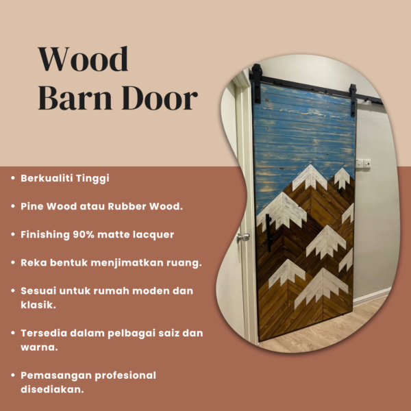 Wood Barn Door - Bandors - Image 2