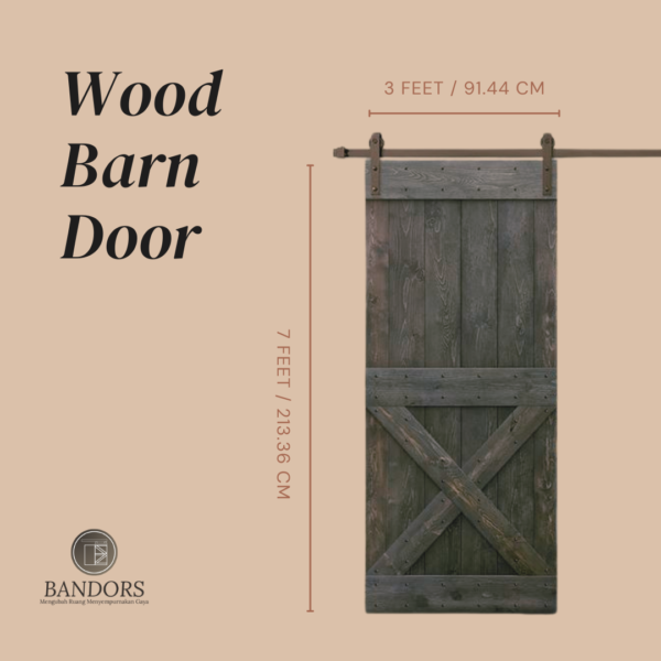 Wood Barn Door - Bandors - Image 3