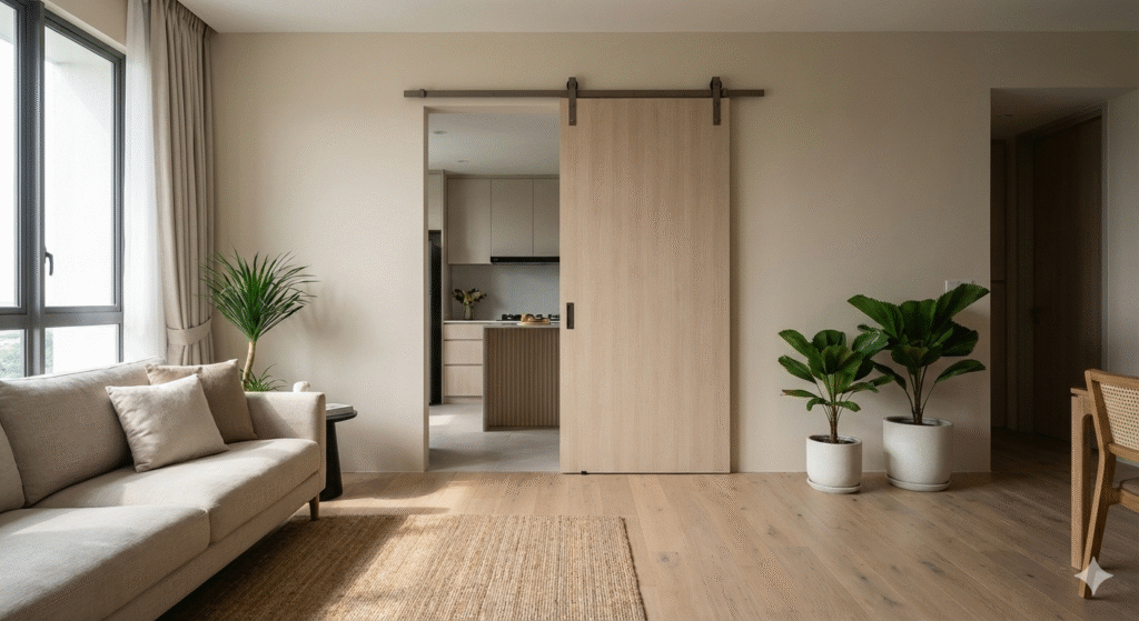 barn door modern interior malaysia