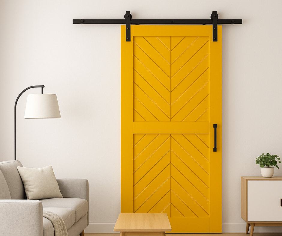 jenis barn door malaysia — chevron barn door rubberwood